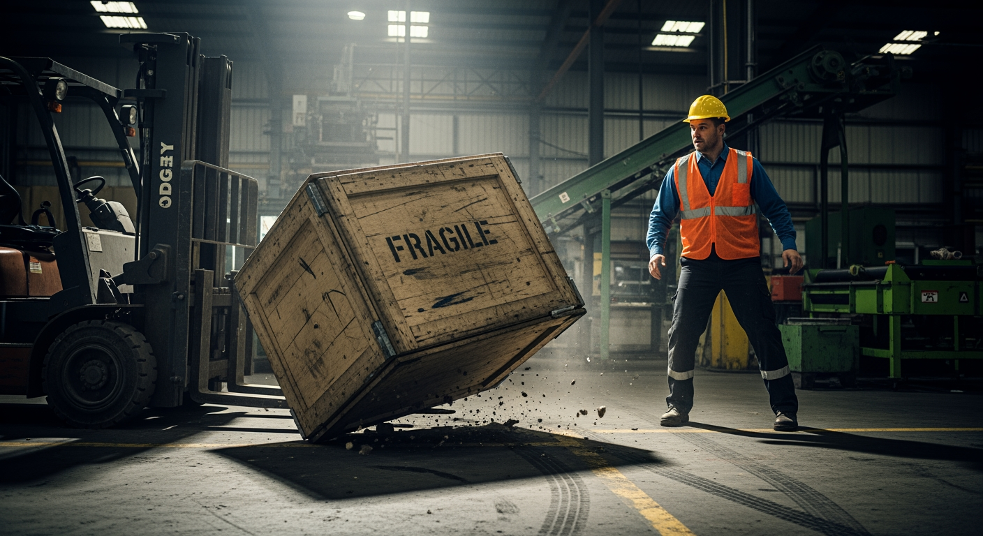 Ramak kala olay nedir sorusunu görselleştiren fabrika ortamında güvenli çalışan işçi.